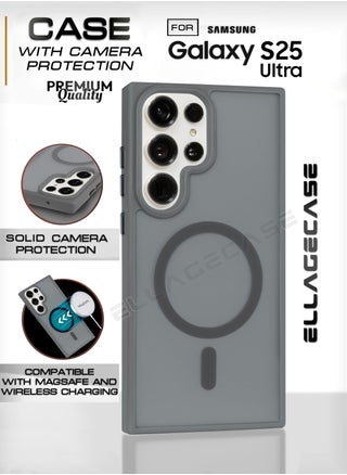 Grey Stylish Case for Samsung Galaxy S25 Ultra, Solid Camera Protection, Shockproof, Enhanced Protection, Compatible with MagSafe and Wireless Charging - pzsku/ZF5F96D49DF20BD3CD63DZ/45/1743888552/9a6a2102-66f5-440f-bcf9-467cc4cf12d9