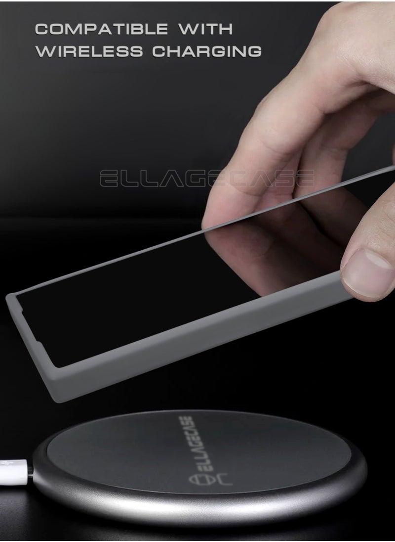 ELLAGECASE - Grey Stylish Case for Samsung Galaxy S25 Ultra, Solid Camera Protection, Shockproof, Enhanced Protection, Compatible with MagSafe and Wireless Charging - Image 1