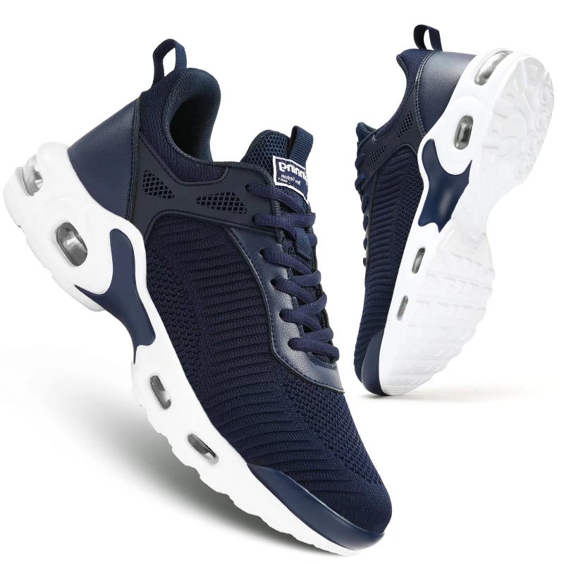 Socviis Men's Fashion Sneaker Non Slip Air Running Shoes for Men Athletics Sport Trainer Tennis Basketball Shoes Dark Blue - Image 1