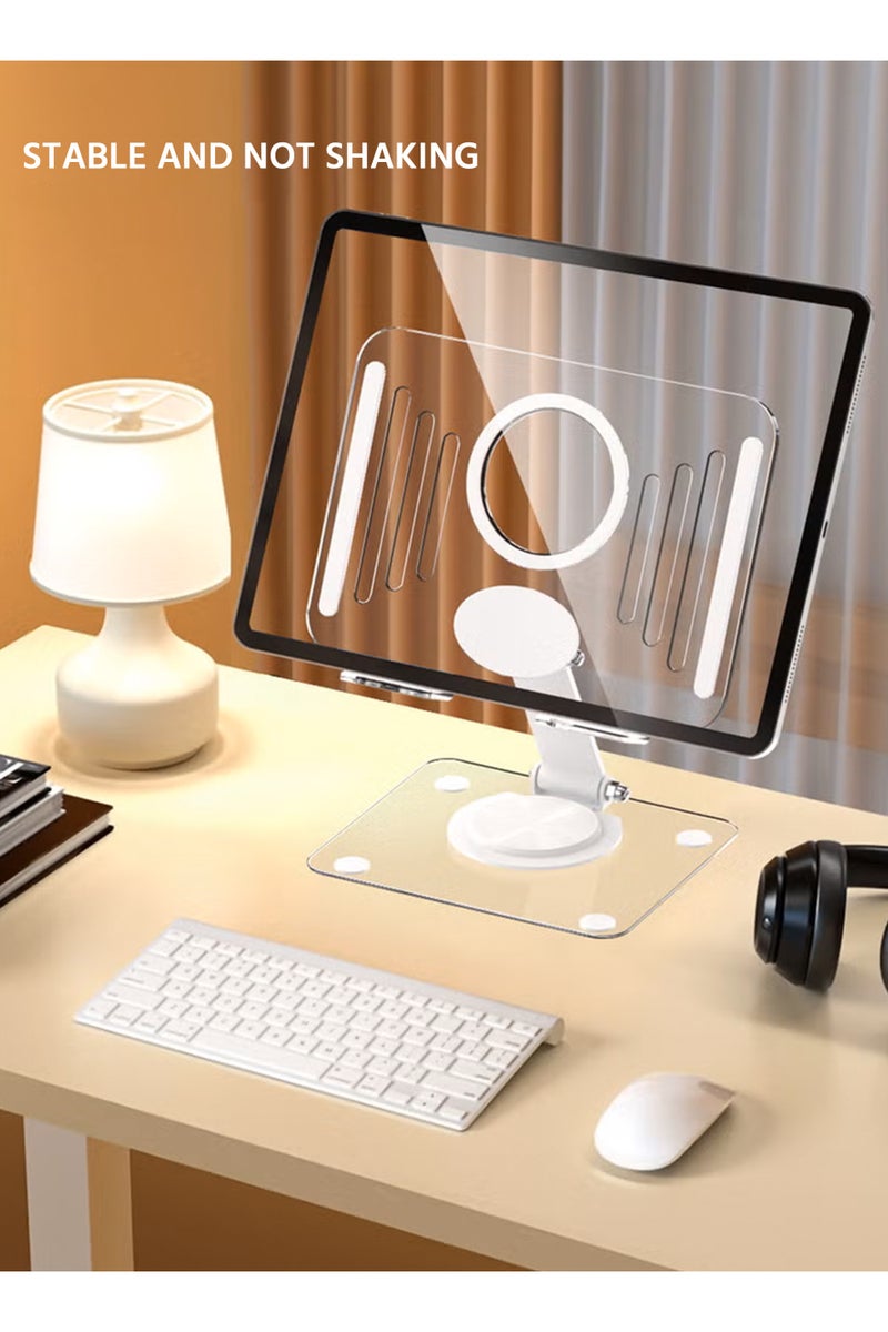iPad Stand Holder Adjustable Tablet Stand for Desk, Portable Stand Tablet Holder Travel Home Office 2024 iPad Pro Essentials for Table Mount/PS/Switch iPhone  - Image 1