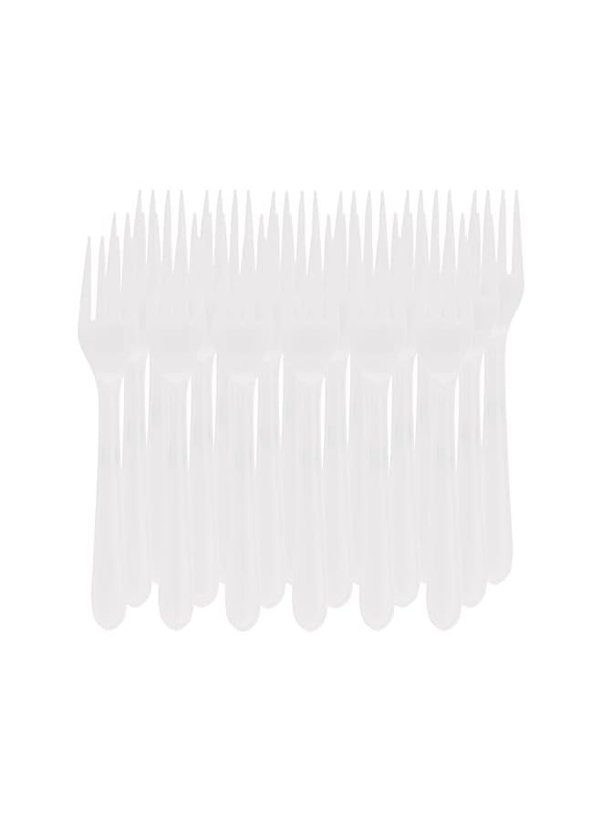 Raxoom Biodegradable disposable Fork - Ideal for Eating Salad, Dessert, Appetizer, Fruit Salad, Chinese Food & more | Handwash-Safe | Dinner Fork, Table Fork Ideal for Family, Hotels, (Pack of 18) - Image 2