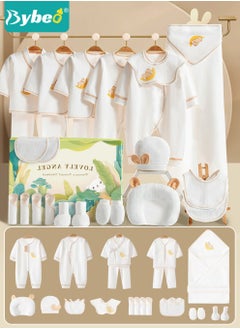 Bybeo 25PCS Newborn Baby Gifts Set, Newborn Layette Gift Set, Baby Clothes Accessories Set for Boys and Girls, Premium Cotton, Perfect Gift Box with Beautifully Suitcase for Spring Summer Autumn Winter  - Image 1