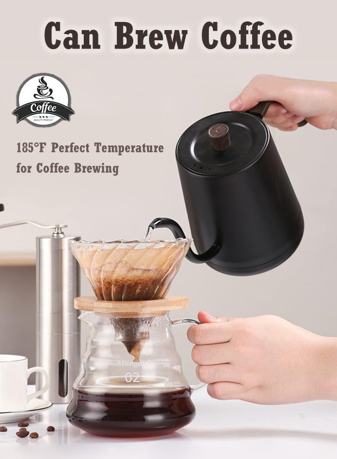 Electric Gooseneck Kettle，1000w Eletcric Water Kettle With Temperature Control，0.8l Tea Coffee Kettle Pot Fast Boiling, 304 Stainless Steel, Constant Temperature  - Image 4