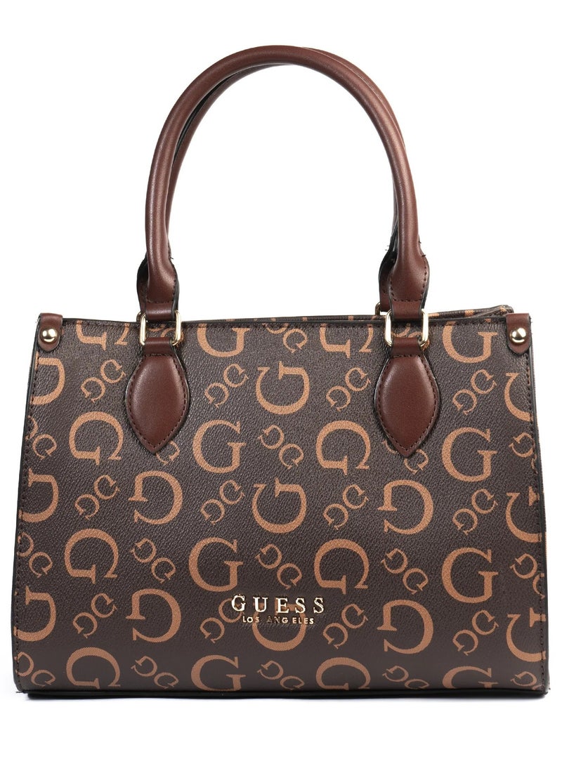 جس حقيبة GUESS Oak Park صغيرة - بنية (حقيبة أنيقة ومنظمة للاستخدام اليومي) - Image 1