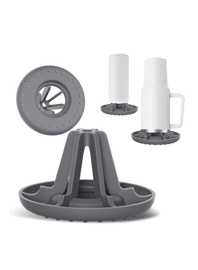 Silicone Bottle Drying Rack for Stanley Cup Accessories, 2 Pack Fast Air Drying Solution for Various Container Sizes - Image 1