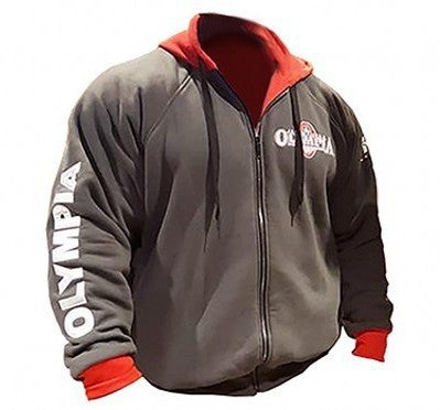 Generic 2019 New Orsay Sweater Olympia Fitness Jacket Sportswear Cotton Printed Bodybuilding Hooded Zipper Shirt 18 Gray