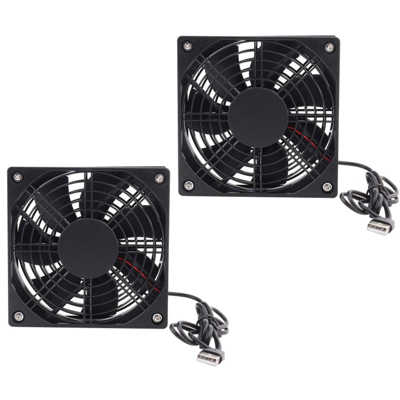 2PCS 120mm USB Computer Case Fan Silent Cooling for PC CPU TV Box Modem - Image 2