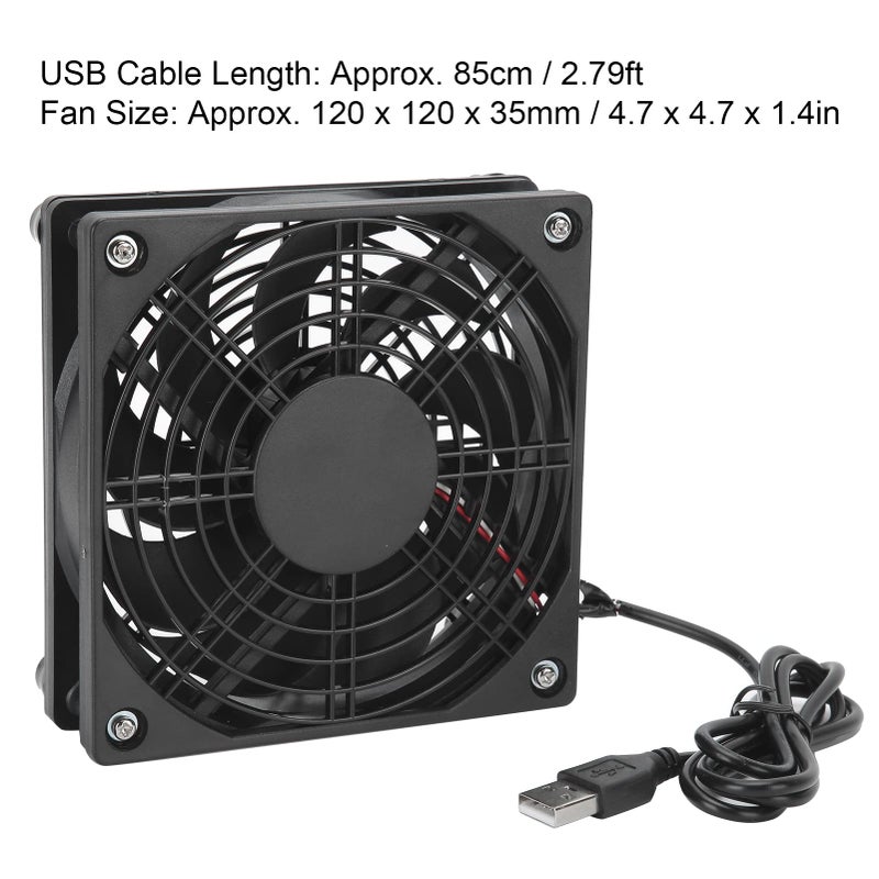 2PCS 120mm USB Computer Case Fan Silent Cooling for PC CPU TV Box Modem - Image 4