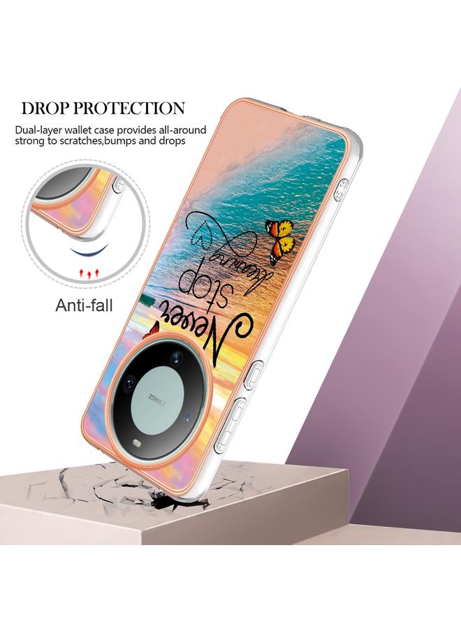 اس-توب جراب لهاتف Huawei Mate 60 مطلي بالكهرباء من مادة TPU IMD - Image 3