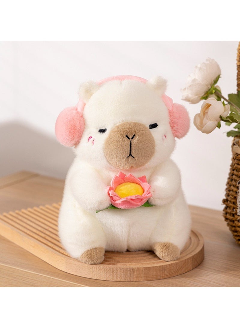 25 CM Cute Capibara Plush Toy Soft Stuffed Cartoon Animal Doll For Girls And Boys All Ages Gift（White） - Image 3
