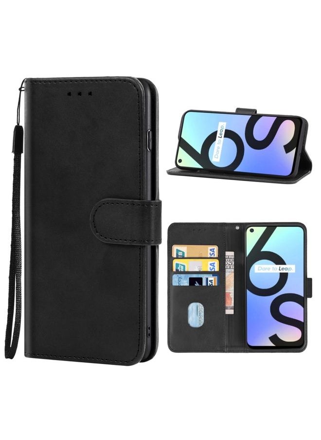 HuHa Case Cover Leather Phone Case For Realme 6S Black 