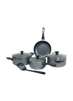 8-Pieces Granite Coated Cookware Set with White Spatter Coating,Superior Aluminum Non-Stick Interior,Includes 2 Sause pans with Tempered Glass Lids,16cm Milk Pan with lid,and 24cm Fry Pan with Spatula - pzsku/ZF5FA0C5A638A2CD63A04Z/45/_/1739789566/ce6aa9c7-a1b3-457e-a182-1354c987e993