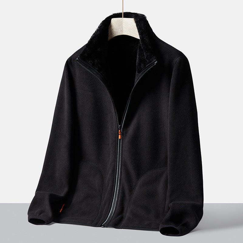 Double-Sided Fleece Jacket Women'S Outdoor Two-Sided Fleece Warm Thickened Fleece Jacket Men'S Lamb Fleece Jacket - Image 1
