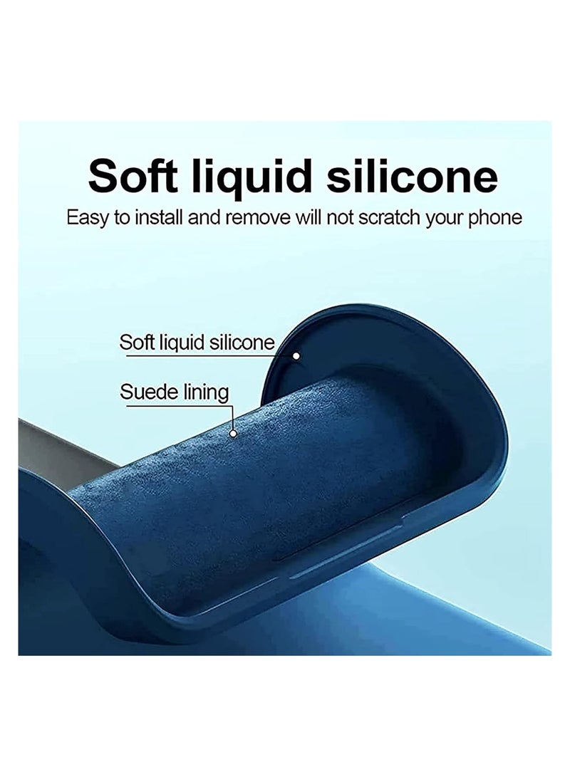 حافظة لهاتف سامسونج جالاكسي S23 FE من السيليكون الناعم المقاوم للصدمات وغطاء خلفي ببطانة داخلية من القماش مع حافظة حماية للكاميرا لهاتف سامسونج جالاكسي S23 FE - Image 5