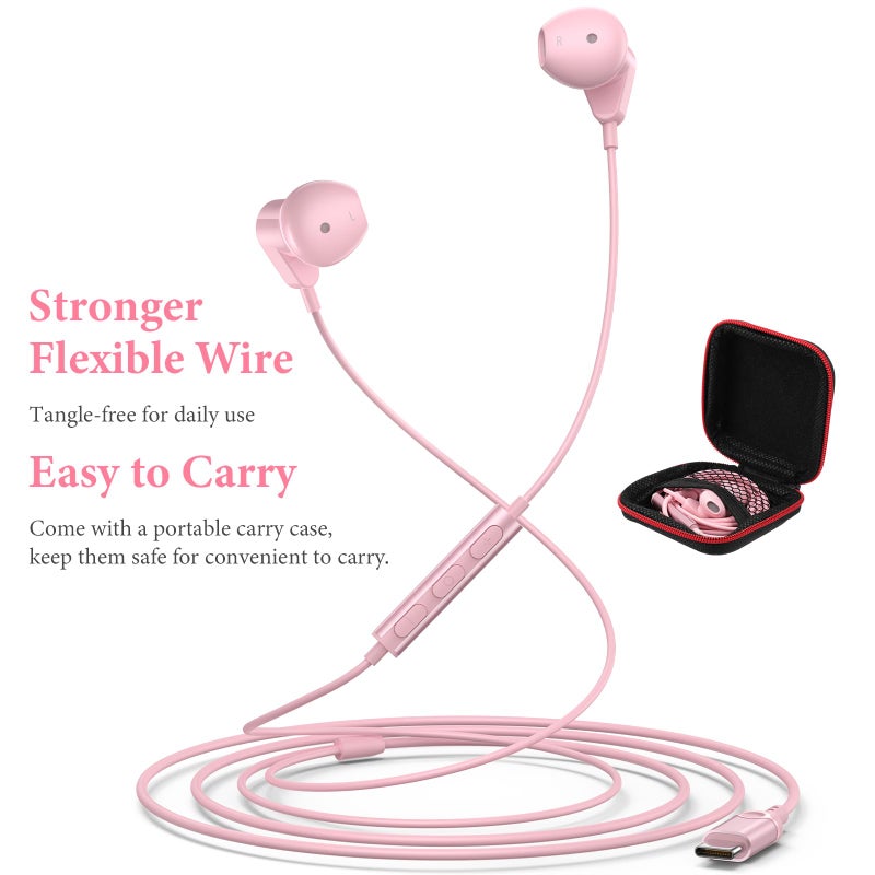 APETOO USB C Headphones for iPhone 16 15 Pro Max Plus iPad Pro,USB Type C Earphones HiFi Stereo USB C Wired Earbuds with Mic Volume Control for Samsung S25 S24 S23 Ultra S22 S21 FE, Pixel, OnePlus, Huawei - Image 5