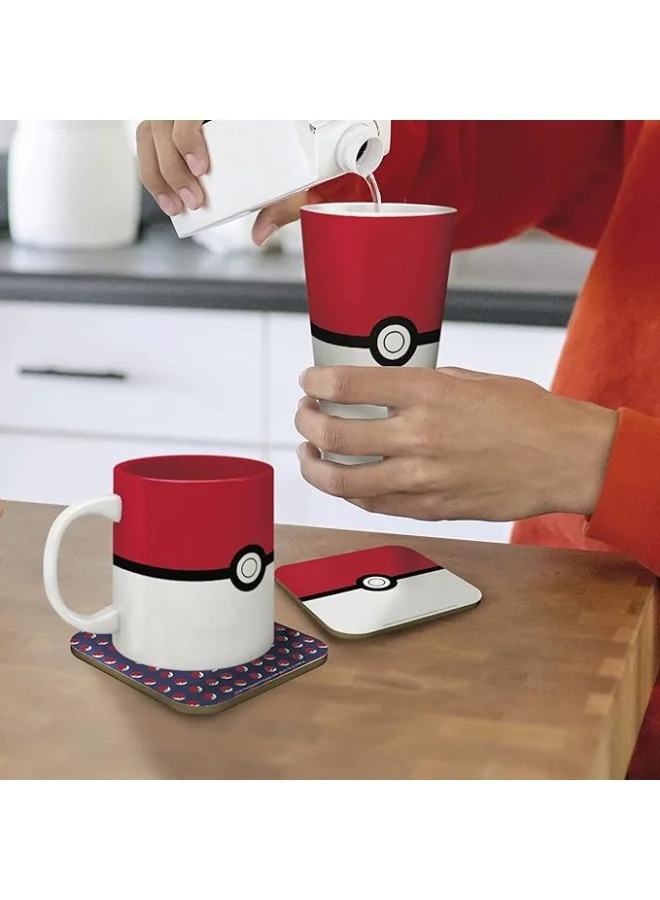 ABYstyle ABYstyle POKEMON - Pck Glass XXL + Mug + 2 Coasters Pokeball