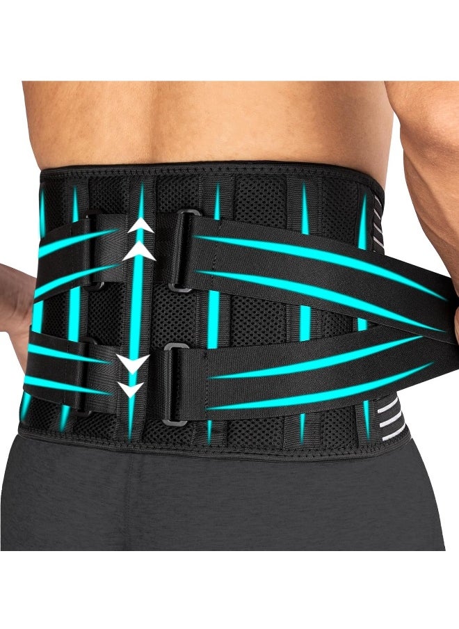 Generic Back Support Belt, Lower Back Pain Relief Brace for Men & Women - Breathable, Adjustable Lumbar Support for Sciatica, Scoliosis (L/XL Size Waist - 100-110CM)  - Image 1