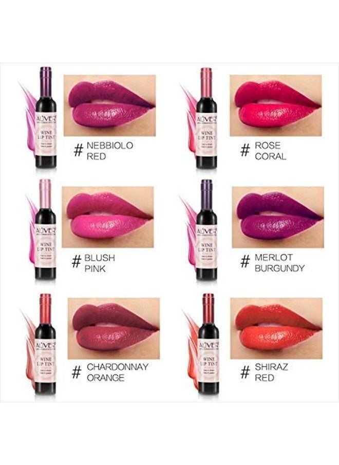 MianYang - 6 Colors Wine Lip Tint, Natural Liquid Lipstick Long Lasting Mini Make Up Lip Gloss Matte Lip Sticks Wine Bottle - Image 1