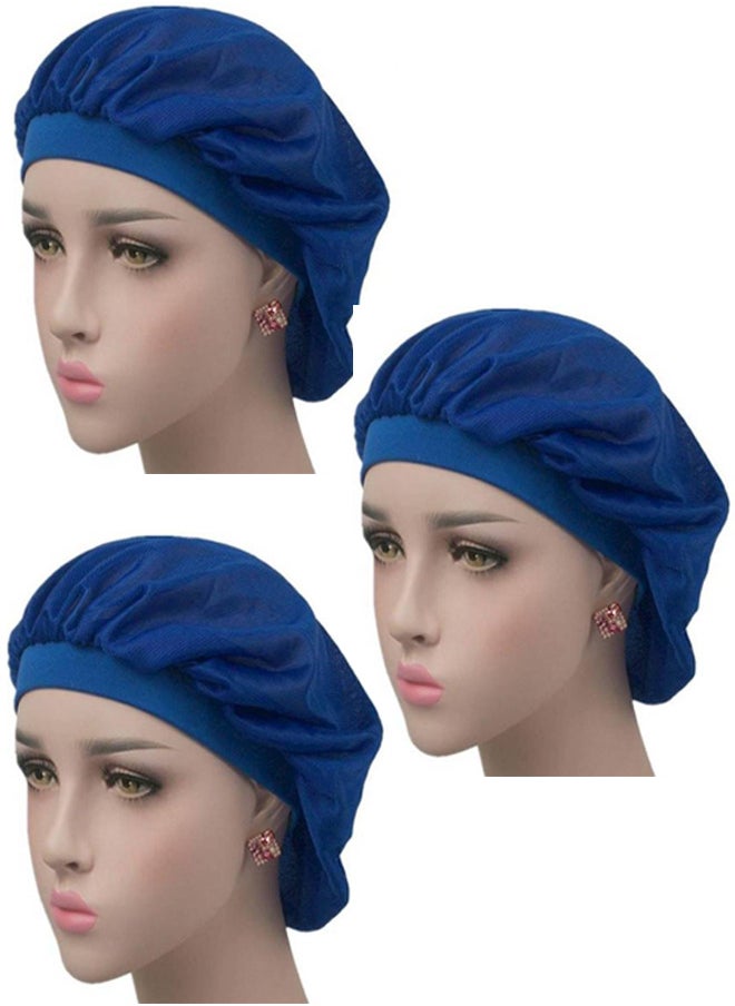ZCM-HAPPY 3 PCS of Lightweight Solid Color Chemotherapy Sleeping Cap - Perfect for Home, Hair Care, and Air Conditioning Comfort  - Image 1