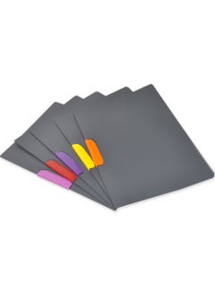 Durable Durable 230400 clamp folder Duraswing Color for 30 sheets DIN A4, bag of 5 pieces, anthracite with coloured clamp  - Image 1