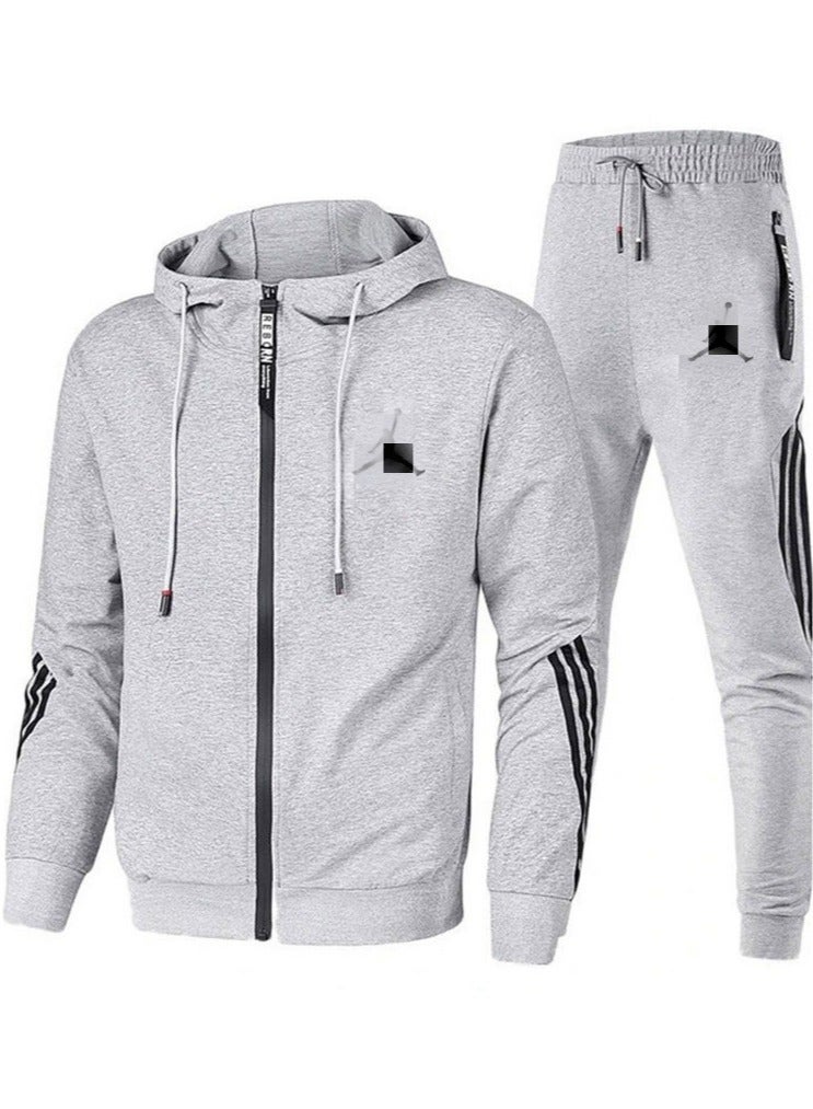 KUYING Men's Loose Sportswear And Sports Pants Two-Piece Set  - Image 1