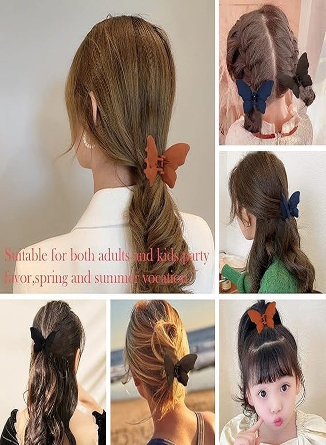RHOSYN HAIR ACCESSORIES Trendy 4 Pcs Matte Butterfly Hair Claw Clips Jaw Clamp Fancy Clutchers For Women & Girls Hair Accessories Multicolor - Image 4