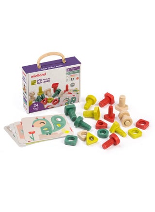 Miniland ECO Nuts & Bolts with Activities - STEM, Geometric, Shapes, Visual Motor Coordination, Highly Resistant - pzsku/ZF5FA71EBBC2CC00ED19BZ/45/1750163305/97948cd6-1afb-42b1-90cb-ad120da7b40e