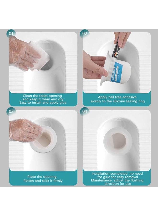 TERRIFI Floor Drain Cover, Anti-odor Floor Drain, No Filter Deodorant, Anti-clogging Backflow, for Bathroom Sink Stopper Replacement (1, White Floor Drain Backflow Preventer) - Image 4