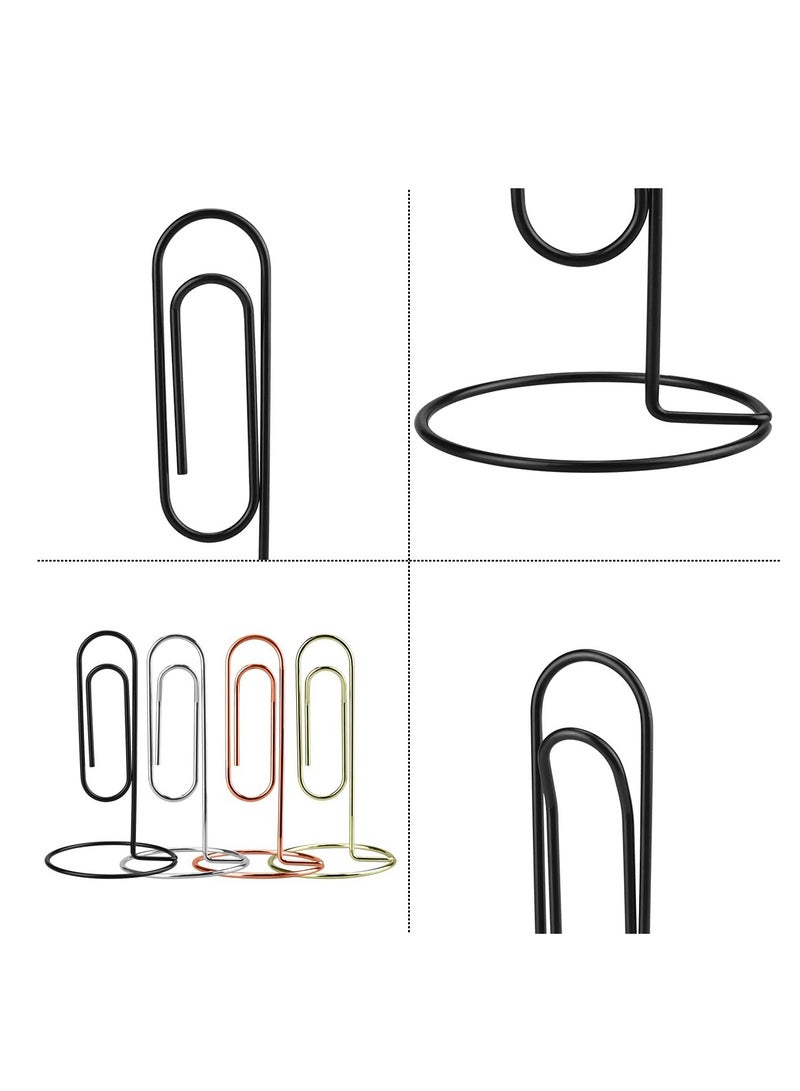EXCEFORE 4 Pack Desktop Memo Holders for Office Use, Photo Clip Stands, Table Number Holders in 4 Colors - Image 5