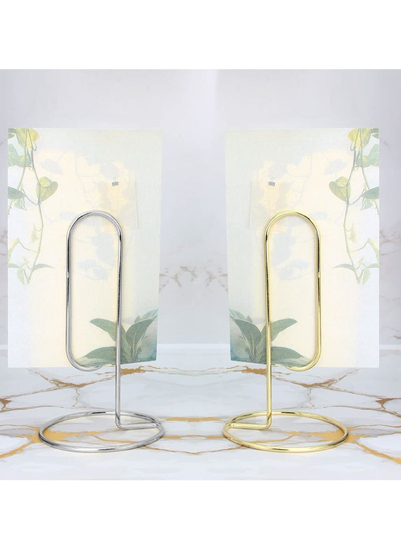 EXCEFORE 4 Pack Desktop Memo Holders for Office Use, Photo Clip Stands, Table Number Holders in 4 Colors - Image 4