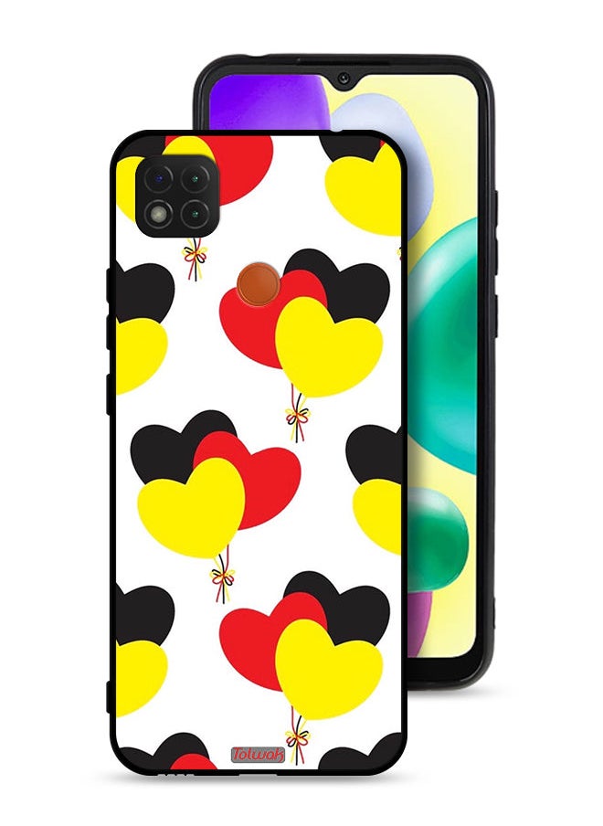 Tolwak Xiaomi Redmi 9C Protective Case Cover Three Hearts Bunch  - Image 1