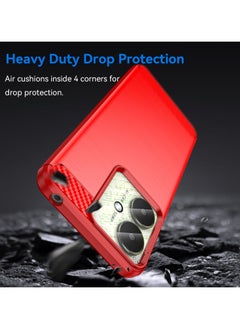 URBBKING Shockproof Protection Phone Case for Redmi 13C 4G/Redmi 13C 5G/Poco M6 5G/Poco C65 4G Red  - Image 3
