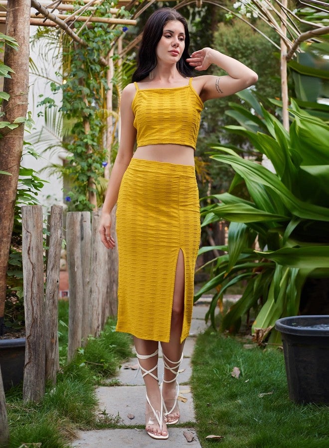 PURVAJA Women’s Midi Co-ords (Nixa-022-Yellow_Yellow_X-Large) - Image 4