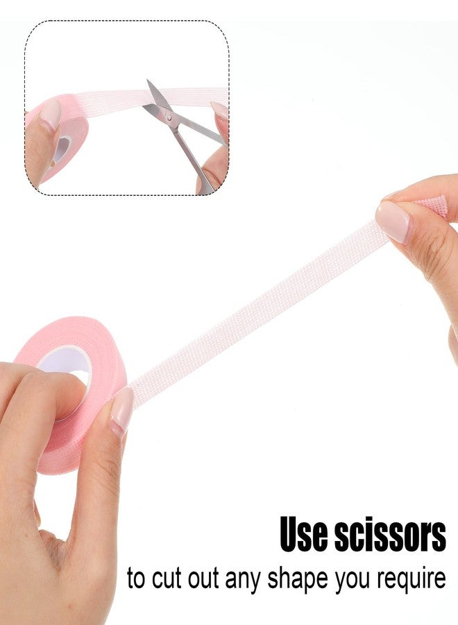 Alrhso 6 Rolls Eyeliner Tape for Eye Makeup Eyelash Extensions Lash Tape Adhesive Lash Extension Tapes with Eyebrow Scissors Eyeshadow Tapes for Eyeliner, Tech Supplies (Pink) - Image 5