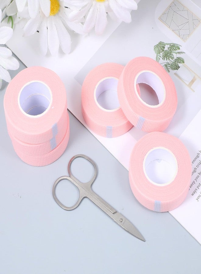 Alrhso 6 Rolls Eyeliner Tape for Eye Makeup Eyelash Extensions Lash Tape Adhesive Lash Extension Tapes with Eyebrow Scissors Eyeshadow Tapes for Eyeliner, Tech Supplies (Pink) - Image 4