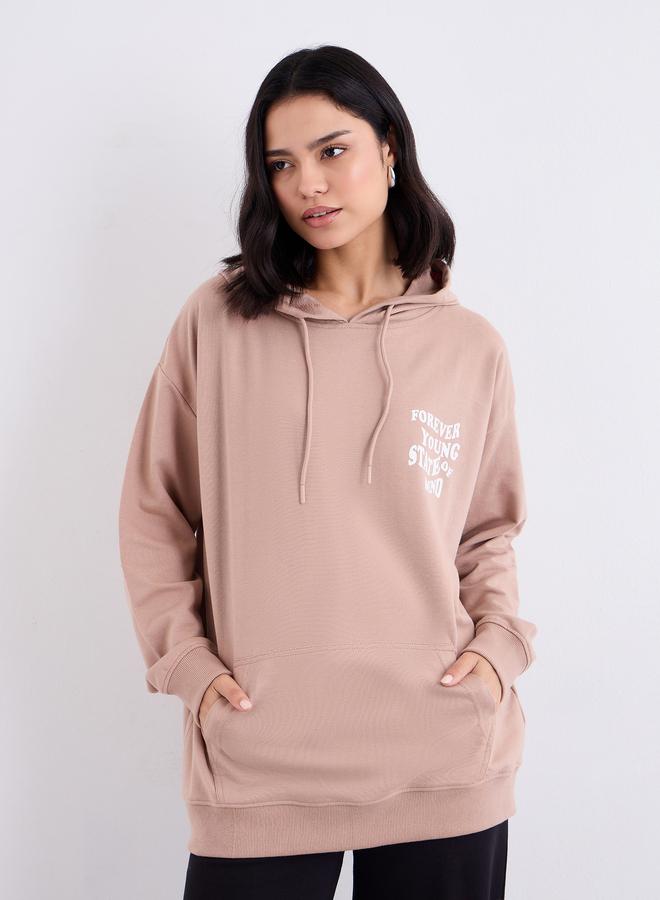 ستايلي هودي بقصة عادية وطبعة كتابة - Image 3