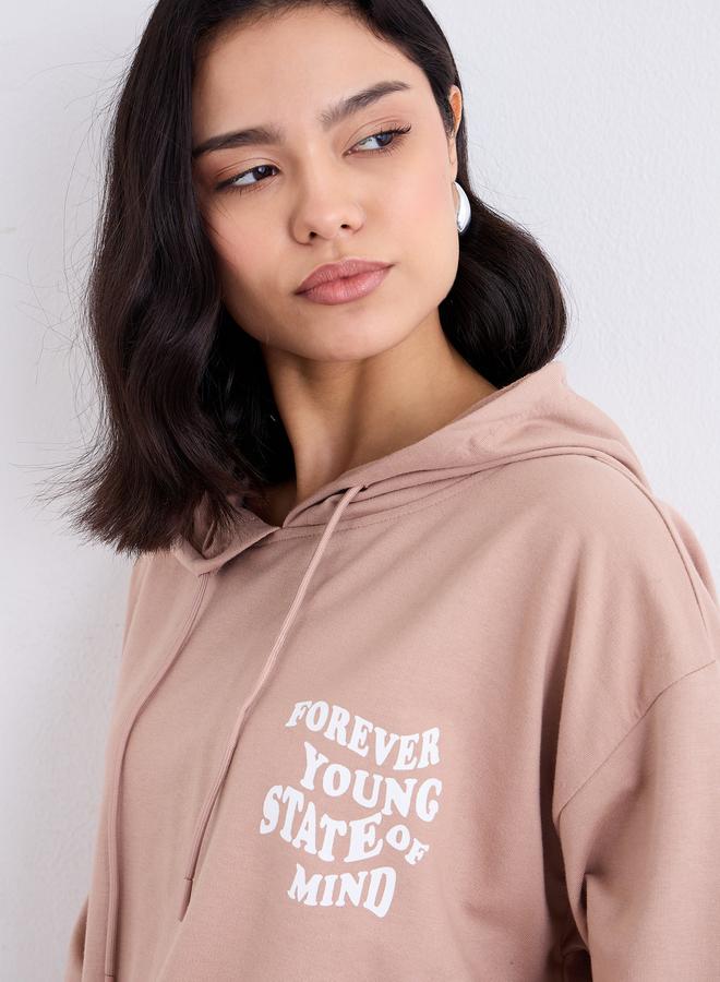 ستايلي هودي بقصة عادية وطبعة كتابة - Image 4