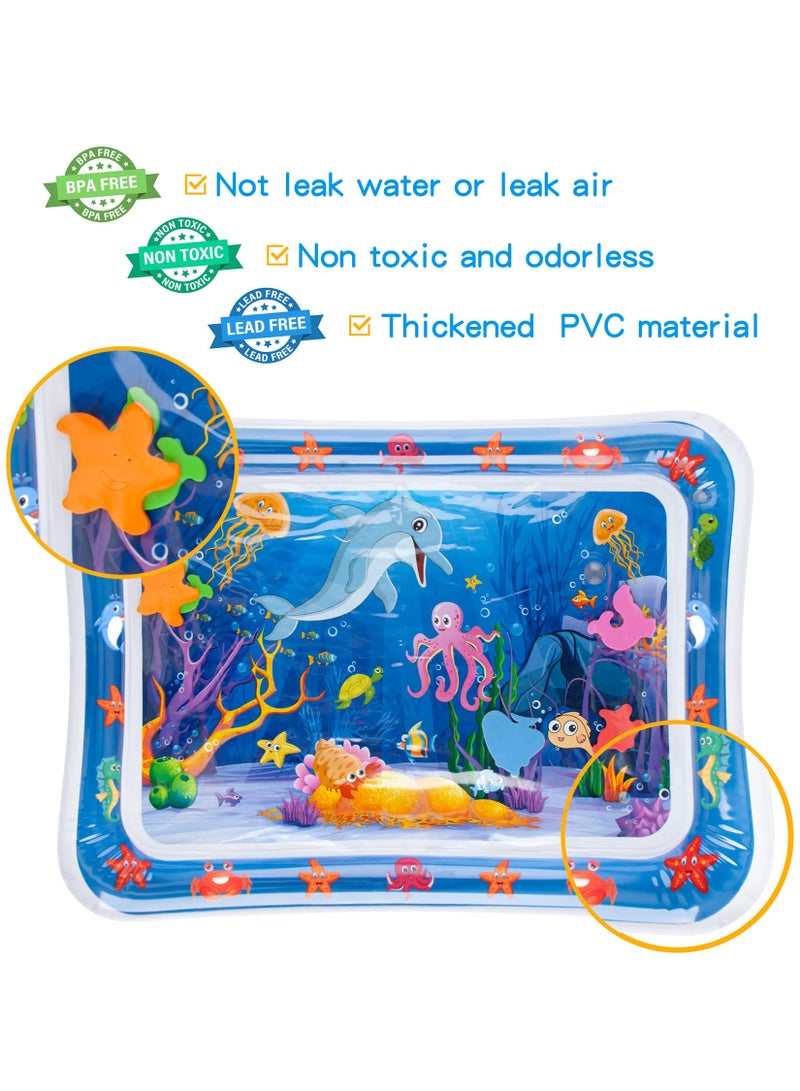 Toshionics Inflatable Water Mat Tummy Time Mat Premium Baby Water Play for Infants and Toddlers Toys for 3 to 24 Months Strengthen Your Baby's Muscles Portable Activity Center Water Mat - Image 5
