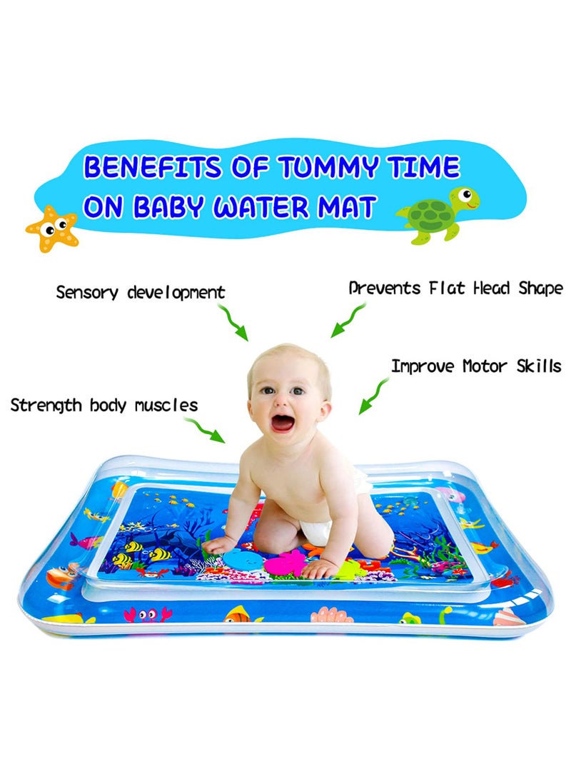 Toshionics Inflatable Water Mat Tummy Time Mat Premium Baby Water Play for Infants and Toddlers Toys for 3 to 24 Months Strengthen Your Baby's Muscles Portable Activity Center Water Mat - Image 2