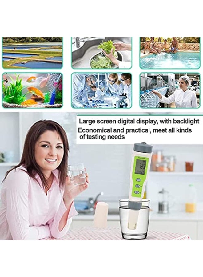 Generic OW‑9902 PH Test Pen, Multi‑Function Acidity Tester, with Temperature Backlight, EC Meter, for Industry, Swimming Pool  - Image 2