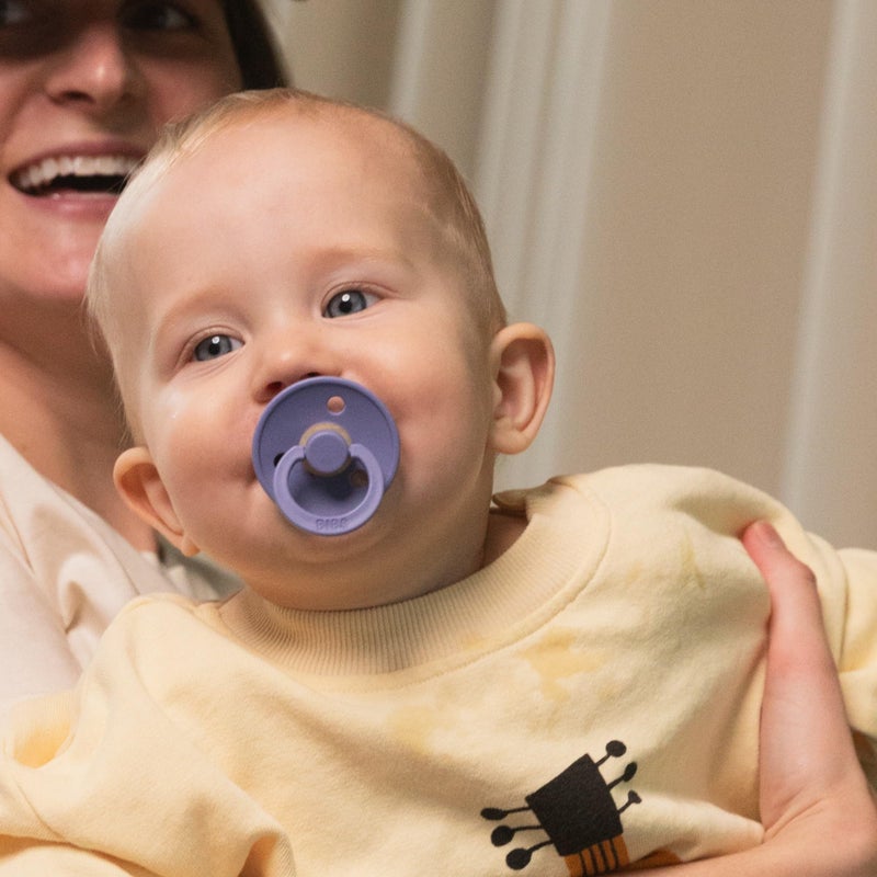 BIBS Pacifiers Colour Collection | Natural Rubber Baby Pacifier | Set of 2 BPA-Free Soothers | Made in Denmark | 18+ Months (Pack of 2) | Sage/Cloud - Image 5