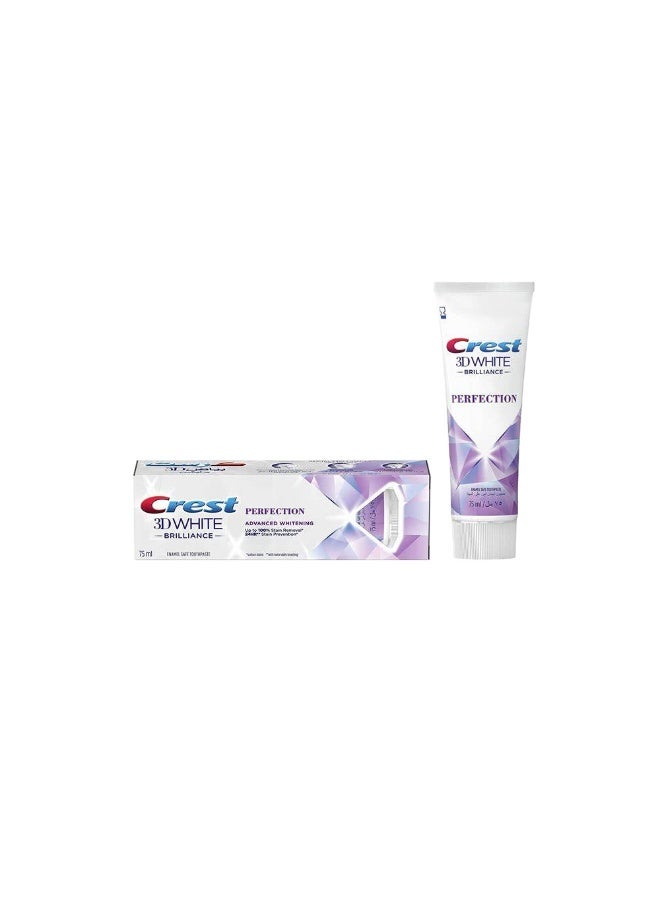 Crest 3D Tooth Paste White Brilliance Perfection Enamel Safe, 75Ml