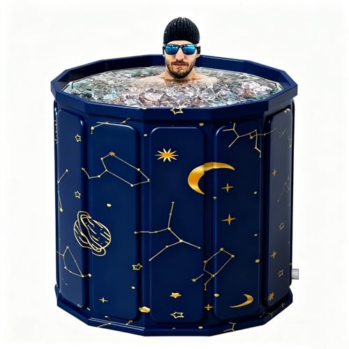 Katotey Portable Foldable Ice Bath Tub 90Gal Large Capacity2in1 Hot Cold Plunge Tub 5Layer Insulated Collapsible Soaking Bathtub Portable BathTub for Home Outdoors Gyms Recovery Bathtub - Image 1