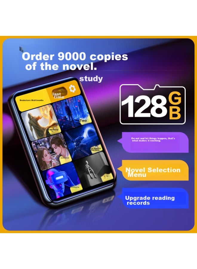 Benjie X5 Bluetooth Mp4 Player, 8gb, For Reading Novels, Mp3, High School Student Mp5, E-book Reading Device, P3p4 - Image 1