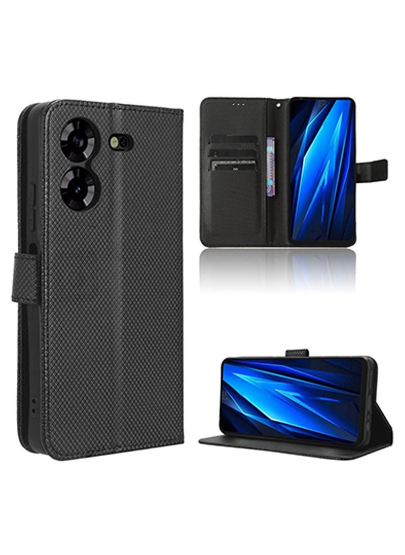 TEAM LUXURY Tecno Pova 5 4G/LH7N Phone Case Cover with Full Body Camera Len Protector Quality Leather Wallet Card Holder Shockproof Protective Back Cover with Release Hand Phone Holder Daily Video Kickstand  - Image 2