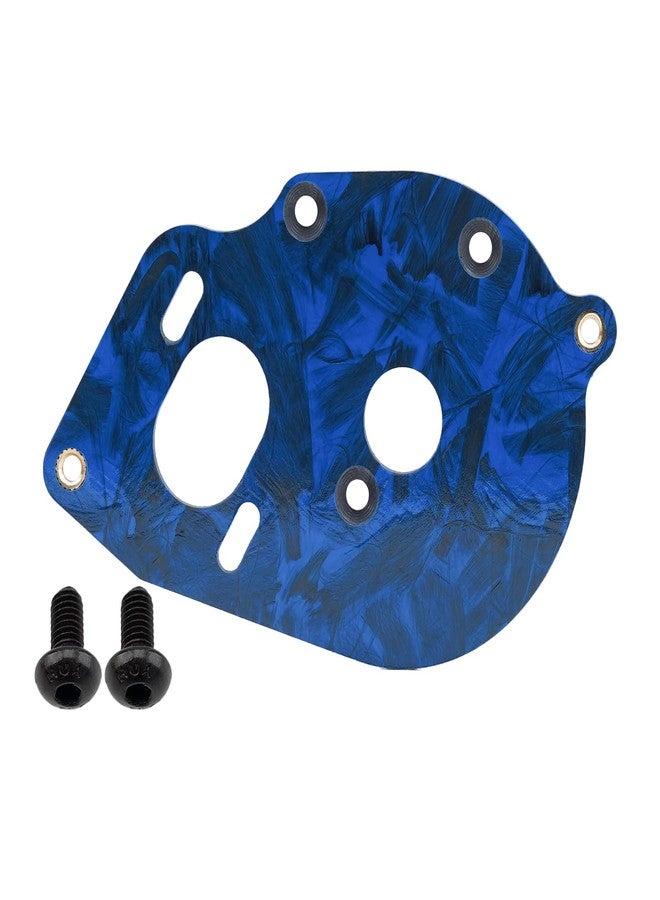 DJX 3mm Blue Forged Carbon Fiber Motor Plate for 1/10 Losi 22S Sprint Car Upgrade Parts Accessories (12.5g) (Dark Blue) - Image 1