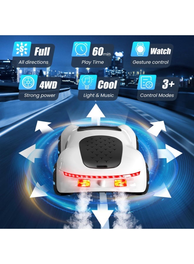 سيارة سباق RC هدية مثالية للأطفال: تحكم مزدوج (ريموت كنترول + إيماءات) - دفع رباعي (4WD) - قيادة 360° - بطاريات مزدوجة لوقت لعب أطول - Image 3