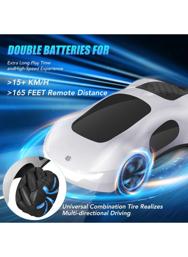 سيارة سباق RC هدية مثالية للأطفال: تحكم مزدوج (ريموت كنترول + إيماءات) - دفع رباعي (4WD) - قيادة 360° - بطاريات مزدوجة لوقت لعب أطول - Image 4