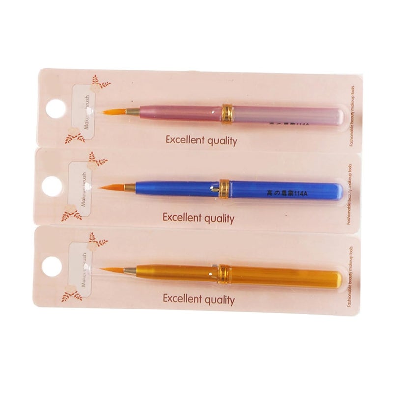 3Pcs Lip Liner Brush Set Multi-Function Makeup Tools Cosmetic Beauty Brushes for Women Daily Makeup Application Random Color Random Color - Image 1