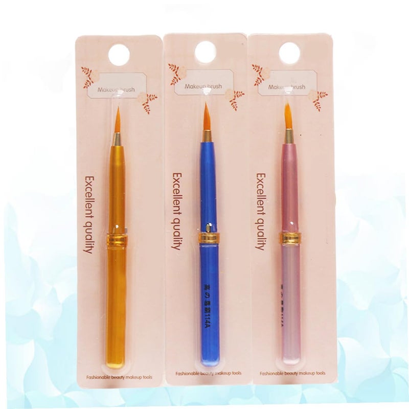 3Pcs Lip Liner Brush Set Multi-Function Makeup Tools Cosmetic Beauty Brushes for Women Daily Makeup Application Random Color Random Color - Image 5